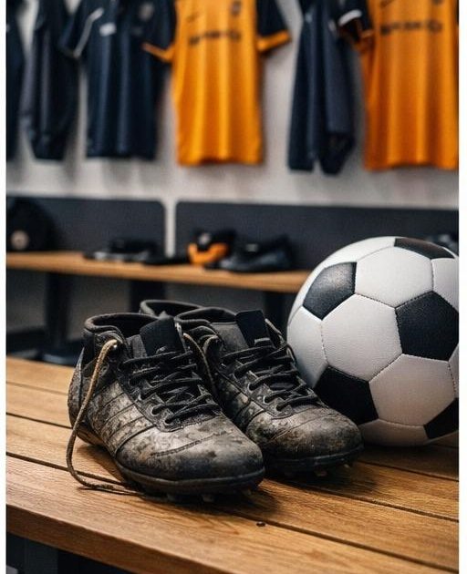 voetbalschoenen; voetbladkleedkamer; robmcdonald_podcast, 